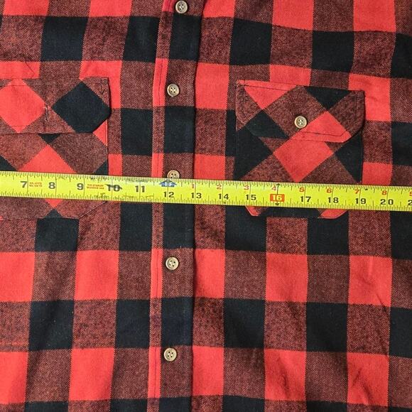 Red and black Sears Flannel shirt size large - Picture 7 of 8